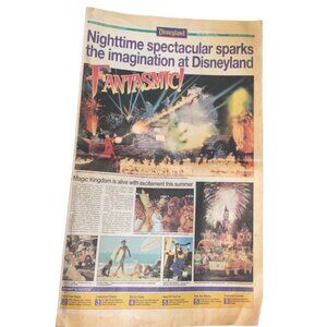 Disneyland Fantasmic Newspaper May 31 1992 Special Advertising Supplement